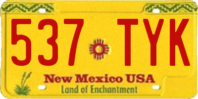 NM license plate 537TYK