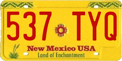 NM license plate 537TYQ
