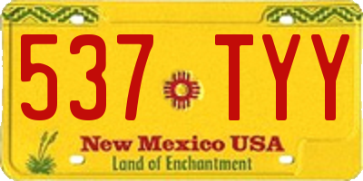 NM license plate 537TYY