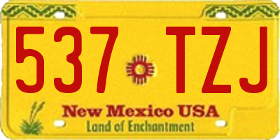 NM license plate 537TZJ
