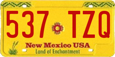 NM license plate 537TZQ