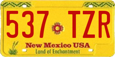 NM license plate 537TZR