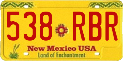 NM license plate 538RBR