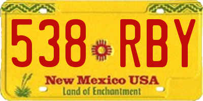 NM license plate 538RBY