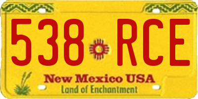NM license plate 538RCE