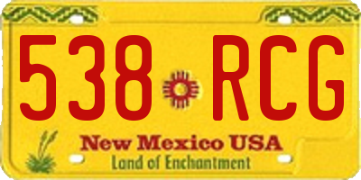 NM license plate 538RCG