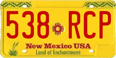 NM license plate 538RCP
