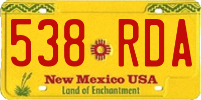 NM license plate 538RDA