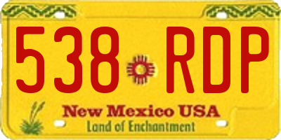 NM license plate 538RDP