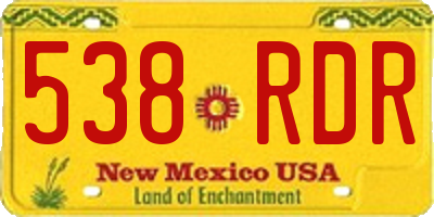 NM license plate 538RDR