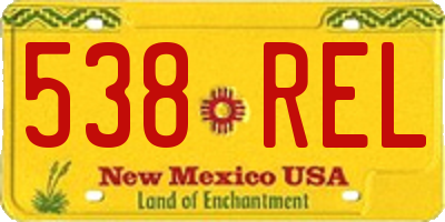 NM license plate 538REL