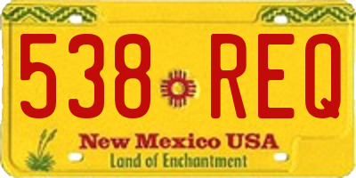 NM license plate 538REQ