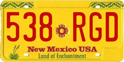 NM license plate 538RGD