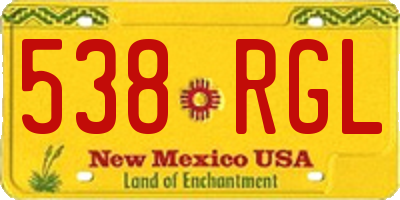 NM license plate 538RGL