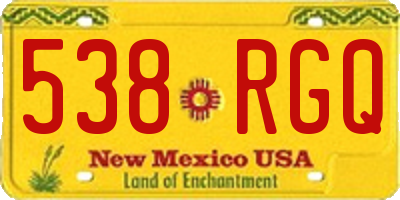 NM license plate 538RGQ