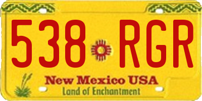 NM license plate 538RGR