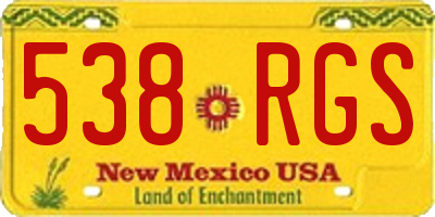 NM license plate 538RGS