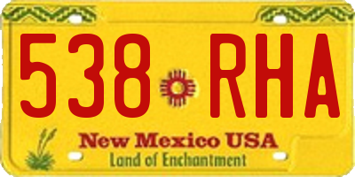 NM license plate 538RHA