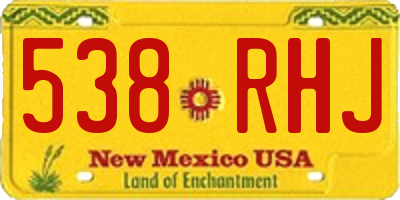 NM license plate 538RHJ