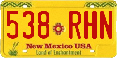 NM license plate 538RHN