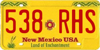 NM license plate 538RHS
