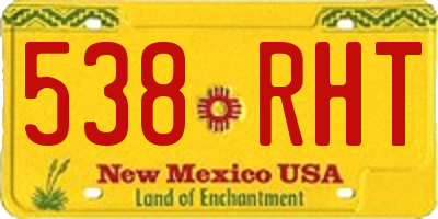 NM license plate 538RHT