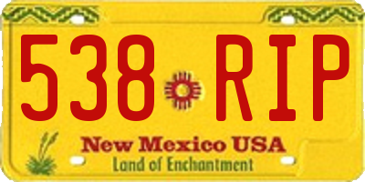 NM license plate 538RIP