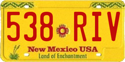 NM license plate 538RIV