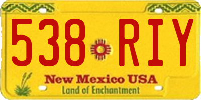 NM license plate 538RIY