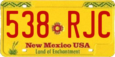 NM license plate 538RJC
