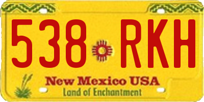 NM license plate 538RKH