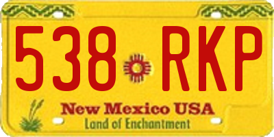 NM license plate 538RKP
