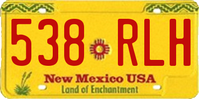 NM license plate 538RLH