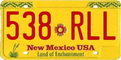 NM license plate 538RLL
