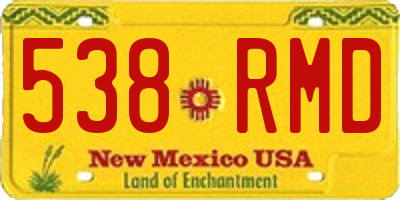 NM license plate 538RMD