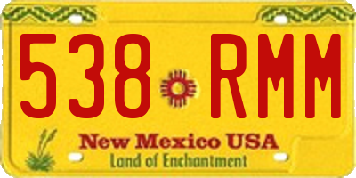 NM license plate 538RMM