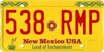 NM license plate 538RMP