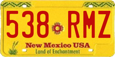 NM license plate 538RMZ