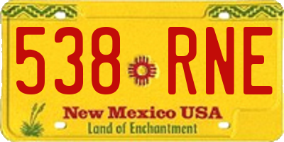 NM license plate 538RNE
