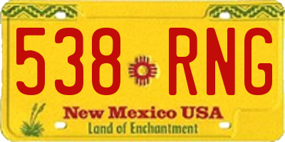 NM license plate 538RNG