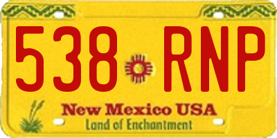 NM license plate 538RNP