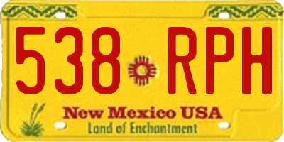 NM license plate 538RPH