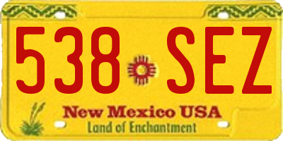 NM license plate 538SEZ