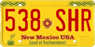 NM license plate 538SHR