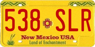 NM license plate 538SLR