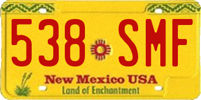 NM license plate 538SMF