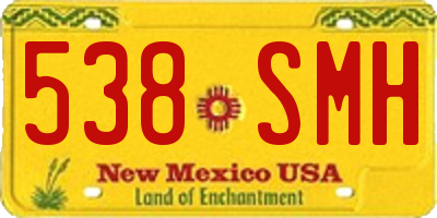 NM license plate 538SMH