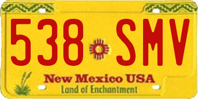 NM license plate 538SMV