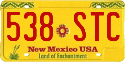 NM license plate 538STC