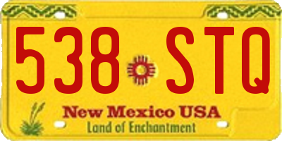 NM license plate 538STQ
